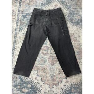 Vintage Y2K Wrangler Carpenter Jeans Mens 36x32 Black Baggy